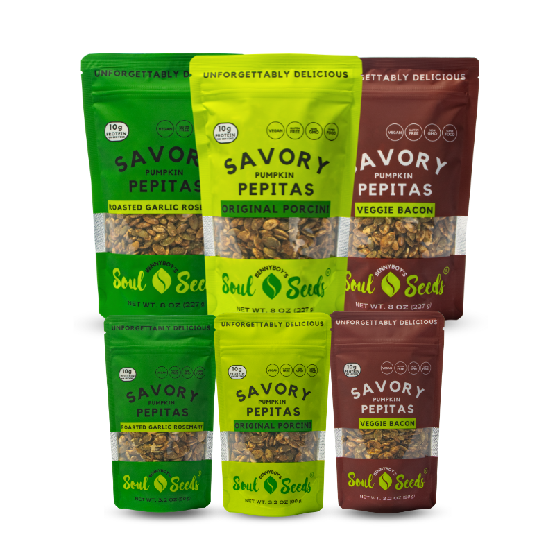 Soul Seeds Savory Pumpkin Pepitas Combo Pack (6) – BennyBoy's Soul