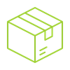 Green box icon on a white background